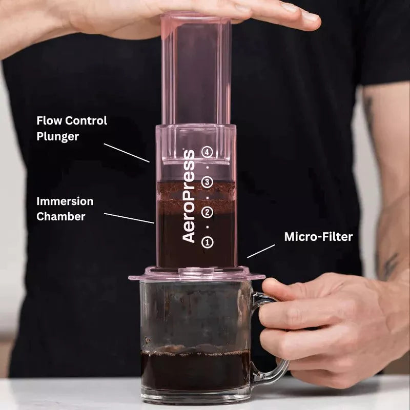 AeroPress- Clear Pink Coffee Maker