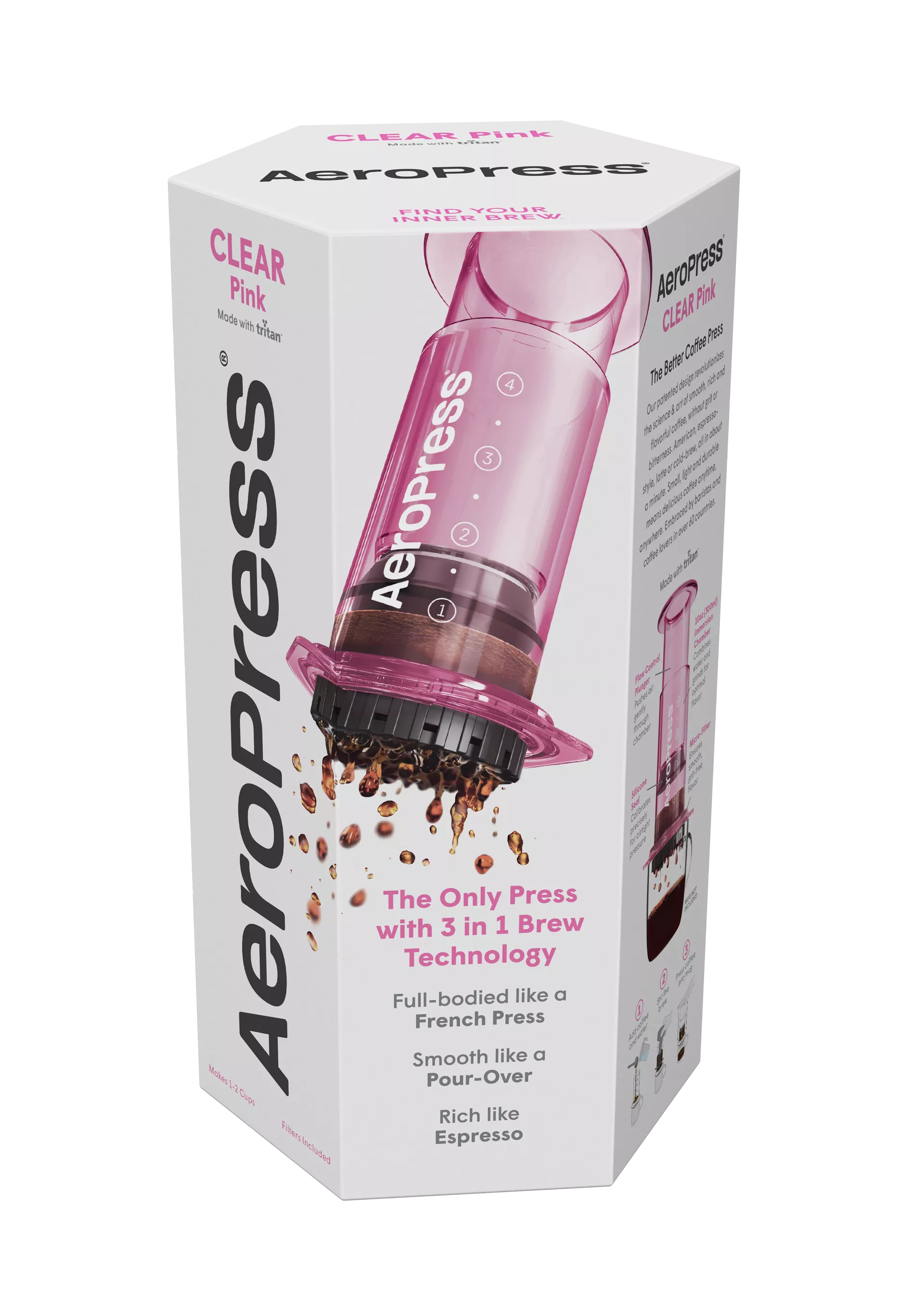 AeroPress- Clear Pink Coffee Maker