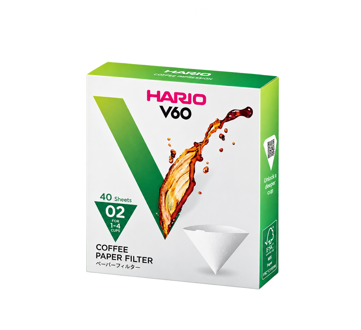 Hario V60 02 Coffee Filters- Pack of 40