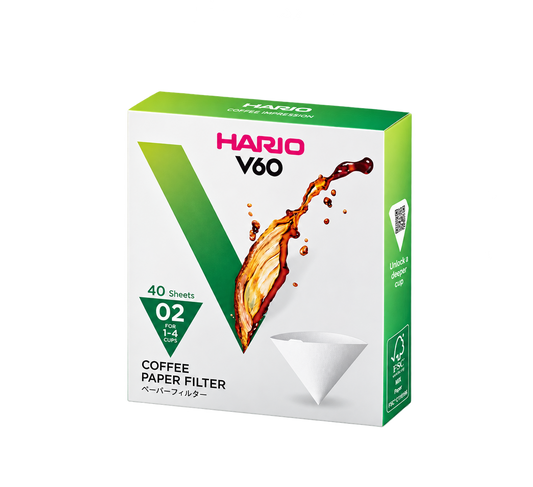 Hario V60 02 Coffee Filters- Pack of 40